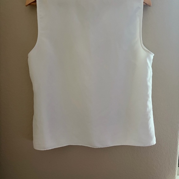Nine West White Ruffle Sleeveless Blouse - Picture 7 of 7